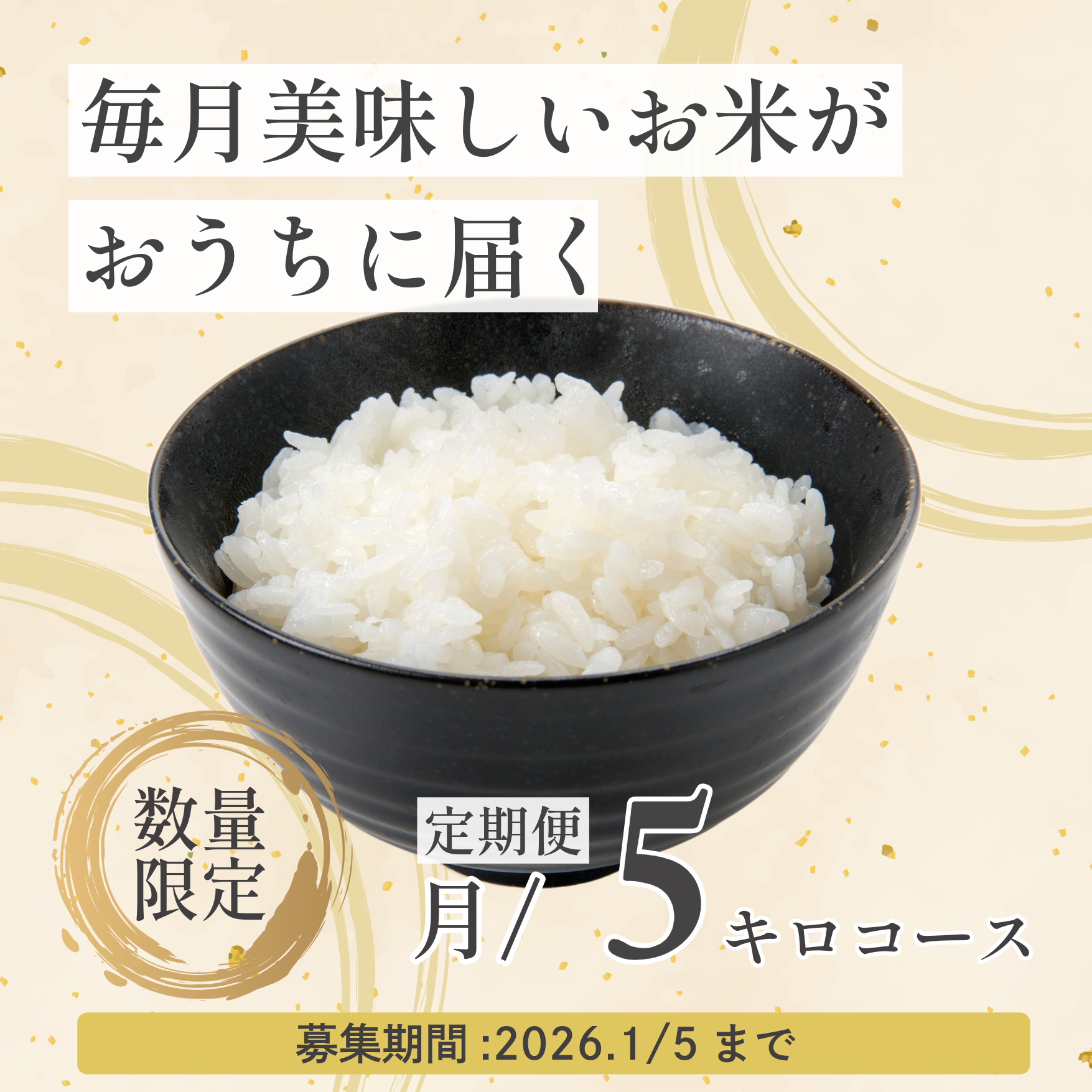 お米の定期便[5キロコース] 一括払い
